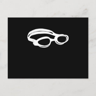 Silhouette Schwimmbad Lover Schwimmbad Gogglage So Feiertagspostkarte