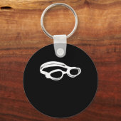 Silhouette Schwimmbad Lover Schwimmbad Gogglage So Schlüsselanhänger (Vorderseite)