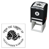 Silhouette Seashore Beach Round Library Permastempel (Beispiel)