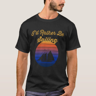 Silhouette-Segelboot-Sonnenuntergang Ich würde lie T-Shirt
