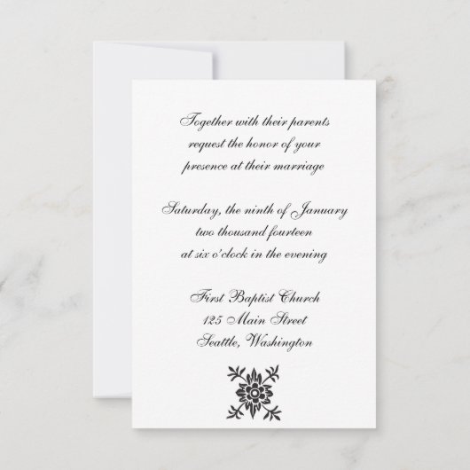 Silhouette Set Nr. 3 Einladung (Rückseite)