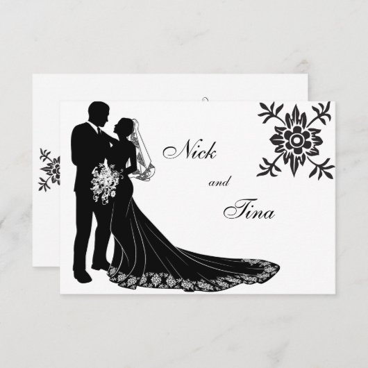 Silhouette Set Nr. 3 Einladung (Vorne/Hinten)