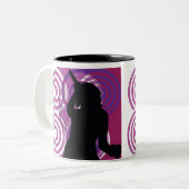 Silhouette Singer Tasse (Vorderseite Links)