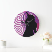 Silhouette Singer Wall Clock Große Wanduhr (Zuhause)