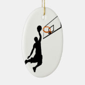 Silhouette Slam Dunk Basketball-Spieler Keramikornament (Rechts)