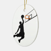 Silhouette Slam Dunk Basketball-Spieler Keramikornament (Links)