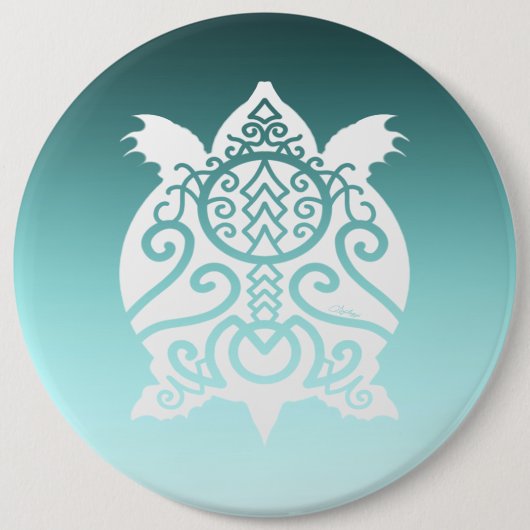 Silhouette Snapper Turtle Button (Vorderseite)