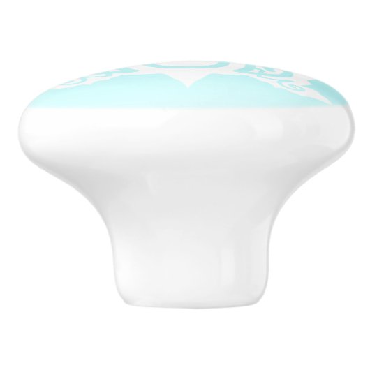 Silhouette Snapper Turtle Keramikknauf (Seitenansicht)