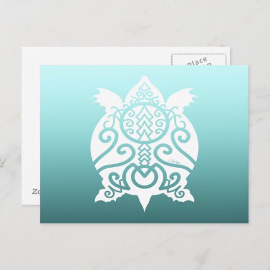 Silhouette Snapper Turtle Postkarte (Vorne/Hinten)