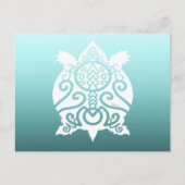 Silhouette Snapper Turtle Postkarte (Vorderseite)