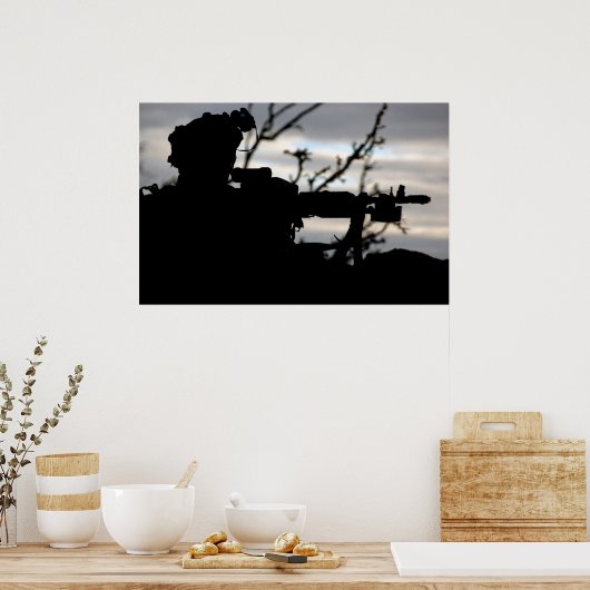 Silhouette Soldier Poster (Küche)
