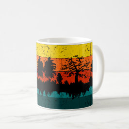 Silhouette Sonnenuntergang - Naturlandschaft im Wa Kaffeetasse