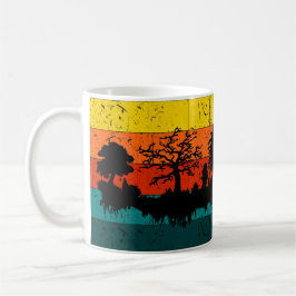 Silhouette Sonnenuntergang - Naturlandschaft im Wa Kaffeetasse