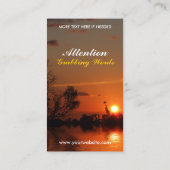 Silhouette Sonnenuntergang Reflektionen Visitenkar Visitenkarte (Rückseite)