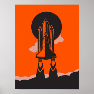Silhouette "Space Shuttle" Poster