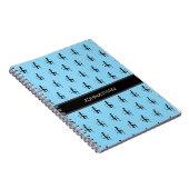 Silhouette-Sportler, blau Notizblock (Rechte Seite)