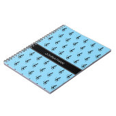 Silhouette-Sportler, blau Notizblock (Linke Seite)