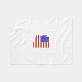 Silhouette-Staatskarte Arizonas USA Fleecedecke (Vorderseite (Horizontal))