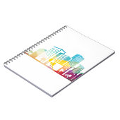 Silhouette Stadtbild Gebäude Symbol Stadt Notizblock (Linke Seite)