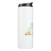 Silhouette Stadtbild Gebäude Symbol Stadt Thermosbecher (Nach links gedreht)