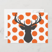 Silhouette Stag Head Postkarte (Vorne/Hinten)