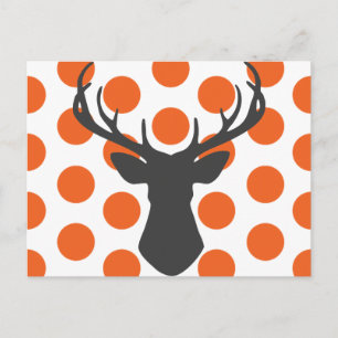 Silhouette Stag Head Postkarte