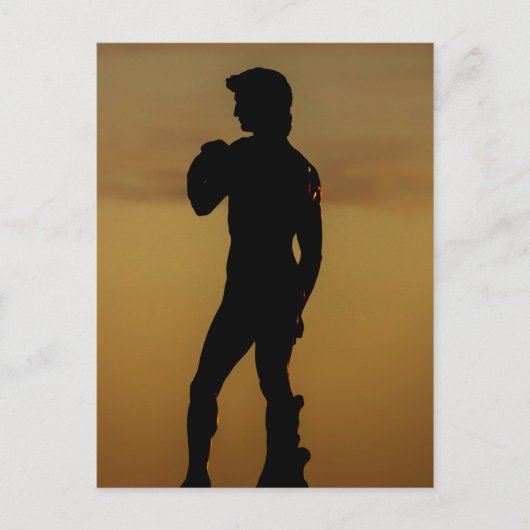 Silhouette Statue David Florence Italien Postkarte (Vorderseite)