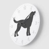 Silhouette stehend - Farbe auswählen Große Wanduhr (Winkel)