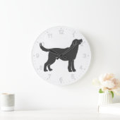 Silhouette stehend - Farbe auswählen Große Wanduhr (Zuhause)