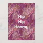 Silhouette Stencil Abstract Art Birthday Einladung (Rückseite)