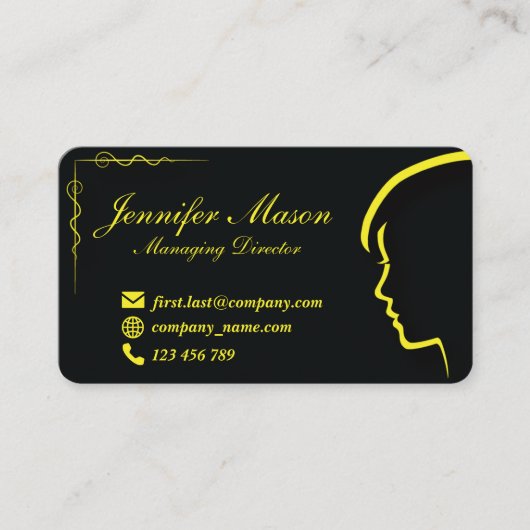Silhouette Styled Visitenkarte 53 (Vorderseite)