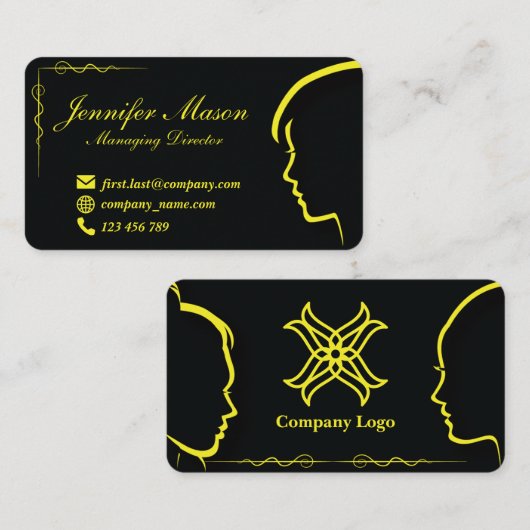 Silhouette Styled Visitenkarte 53 (Vorne/Hinten)