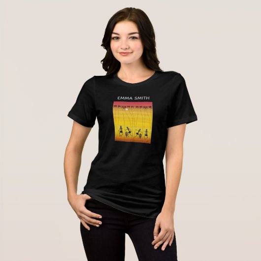 Silhouette Sunset Celebration Dancers T - Shirt (Vorderseite voll)
