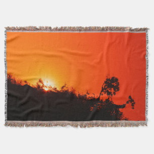 Silhouette Sunset Decke