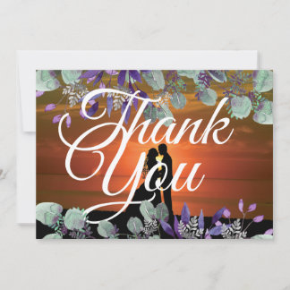 Silhouette Sunset Elegante Weds Weißes Typografie