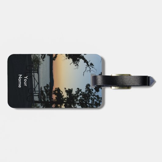 Silhouette Sunset Gepäckanhänger (Rückseite horizontal)