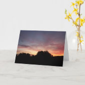 Silhouette Sunset Series 5 Karte (Gelbe Blume)