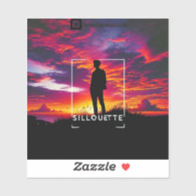 Silhouette Sunset Sticker