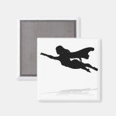 Silhouette Superhero Magnet (Vorderseite/Rückseite)