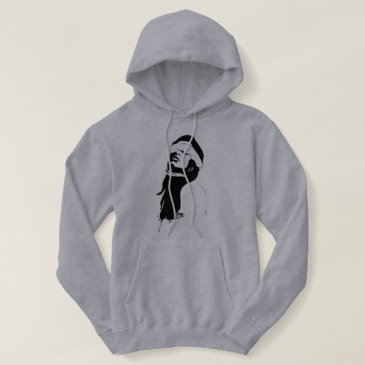 Silhouette surreal art hoodie black and white (Design vorne)