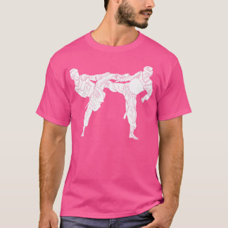 Silhouette Taekwondo Kämpfer Koreakämpfer T-Shirt