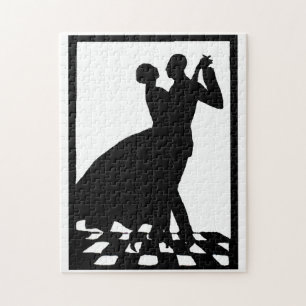 Silhouette Tanzcing in the dark Puzzle