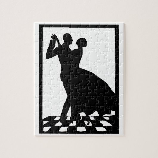 Silhouette Tanzcing in the dark Puzzle (Vertikal)