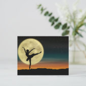 Silhouette-Tänzer für das mondleichte Ballett Postkarte (Stehend Vorderseite)