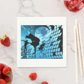 Silhouette Tänzer Papier Napkins Serviette (Beispiel)