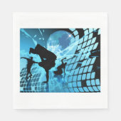 Silhouette Tänzer Papier Napkins Serviette (Vorderseite)