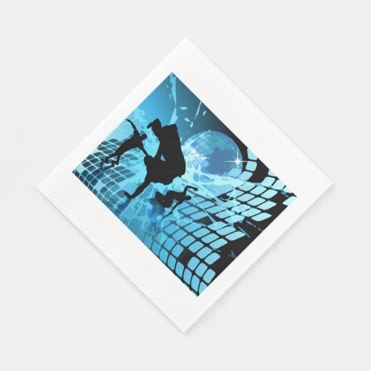 Silhouette Tänzer Papier Napkins Serviette (Ecke)