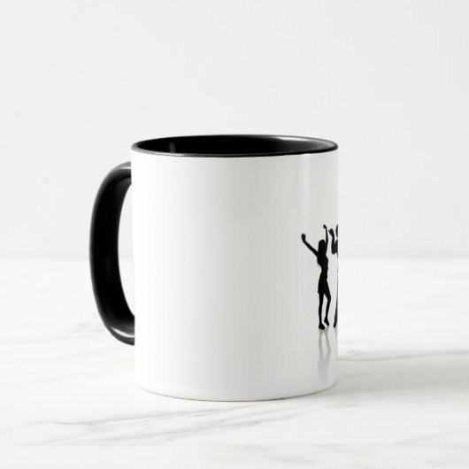 Silhouette tanzt tasse (Vorderseite Links)