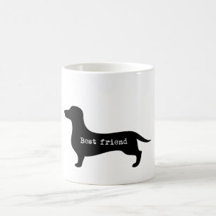 Silhouette-Tasse des besten Freunds der Dackel Kaffeetasse