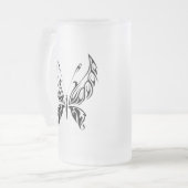Silhouette-Tasse Mattglas Bierglas (Vorderseite Links)
